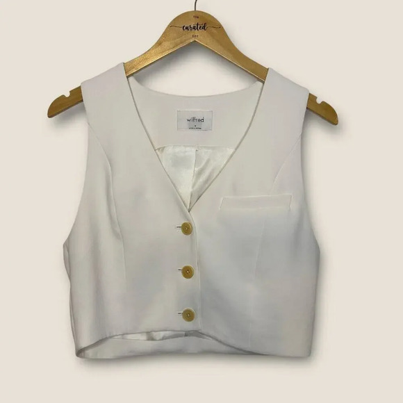 Wilfred Tops - **💰SOLD💰** Aritzia | Wilfred Vest | Size M | White | NWOT